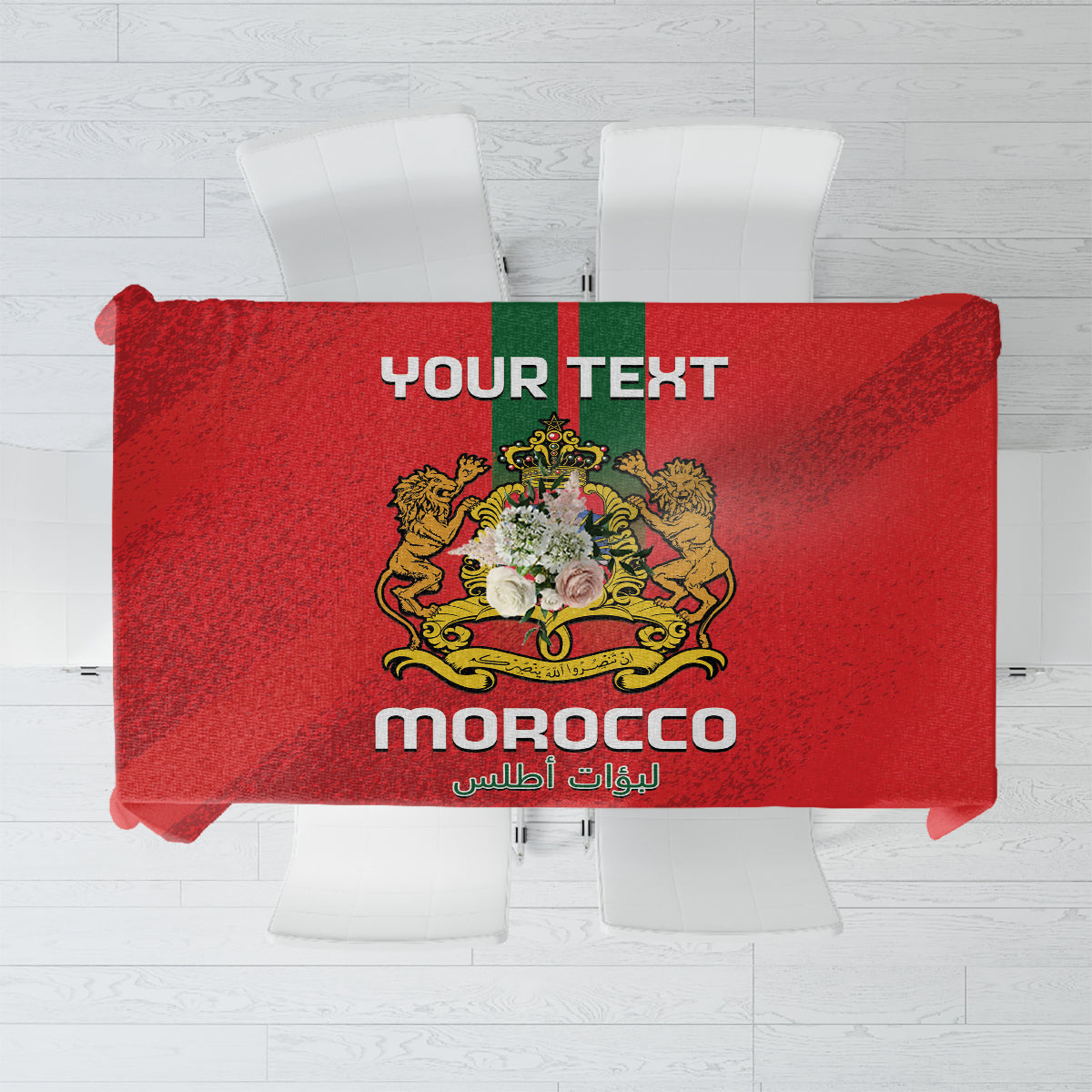 Custom Morocco Football Tablecloth Go Lionesses of Atlas - Wonder Print Shop