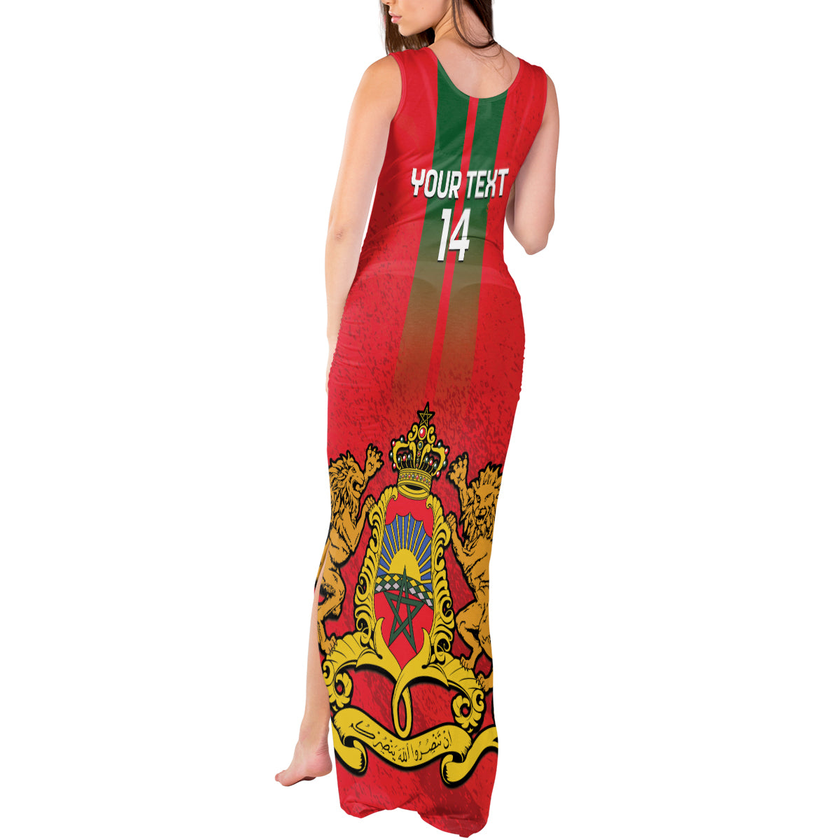 Custom Morocco Football Tank Maxi Dress Go Lionesses of Atlas - Wonder Print Shop