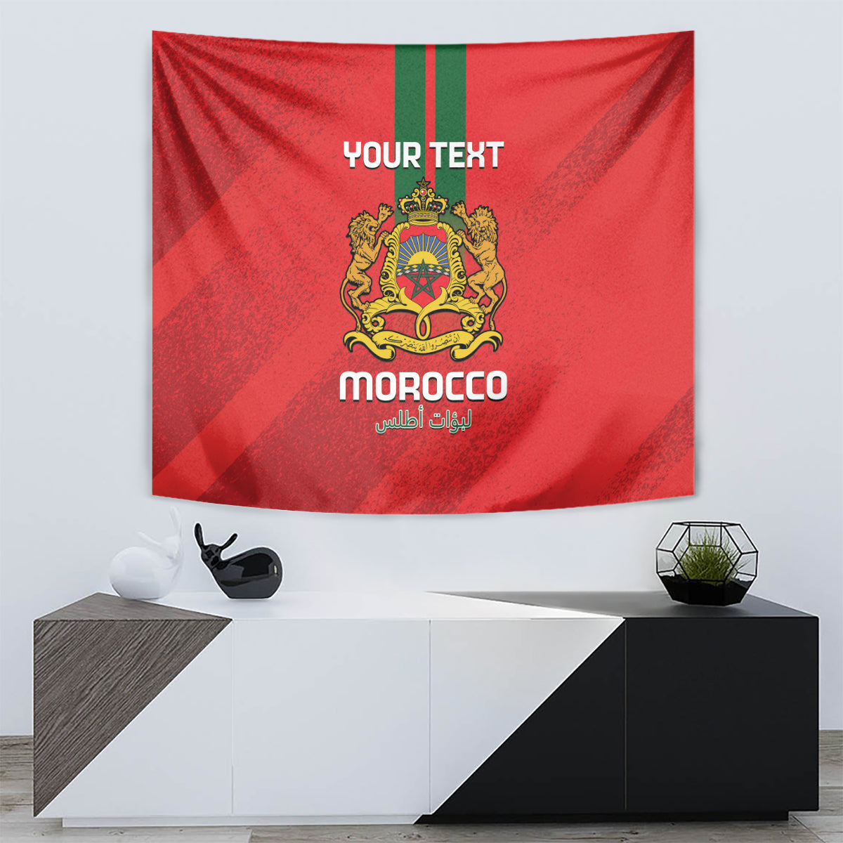 Custom Morocco Football Tapestry Go Lionesses of Atlas - Wonder Print Shop