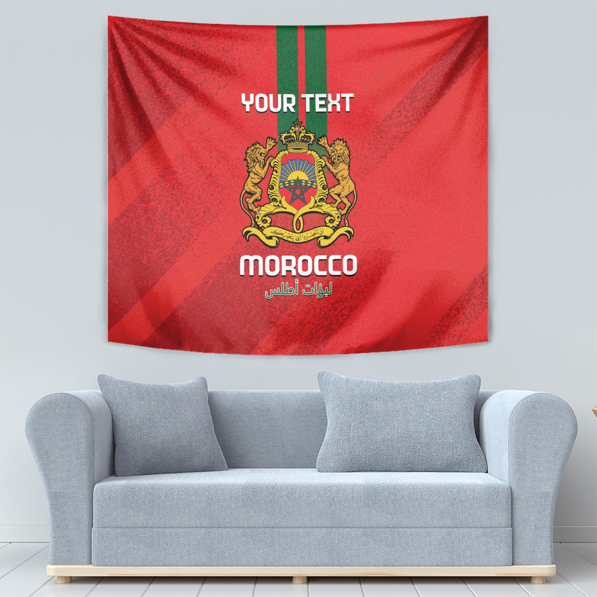 Custom Morocco Football Tapestry Go Lionesses of Atlas - Wonder Print Shop