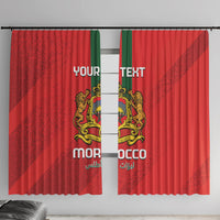 Custom Morocco Football Window Curtain Go Lionesses of Atlas - Wonder Print Shop