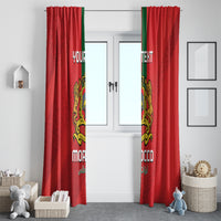 Custom Morocco Football Window Curtain Go Lionesses of Atlas - Wonder Print Shop