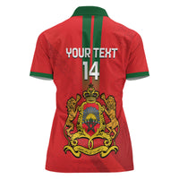 Custom Morocco Football Women Polo Shirt Go Lionesses of Atlas - Wonder Print Shop