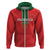 Custom Morocco Football Zip Hoodie Go Lionesses of Atlas - Wonder Print Shop