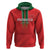 Custom Morocco Football Zip Hoodie Go Lionesses of Atlas - Wonder Print Shop