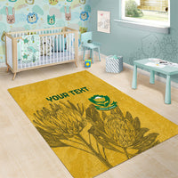 Custom South Africa Soccer Area Rug Go Banyana Banyana Proteas - Wonder Print Shop