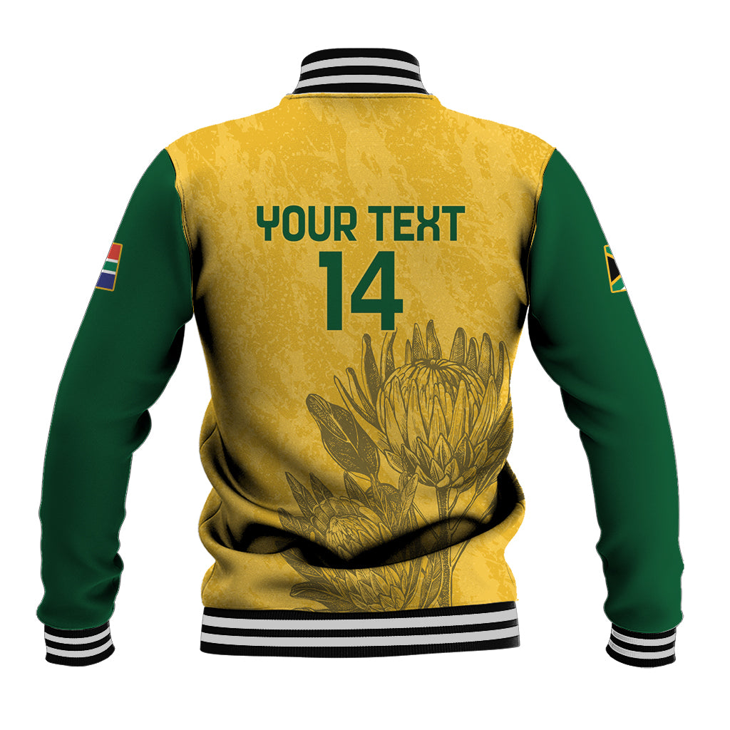 Custom South Africa Soccer Baseball Jacket Go Banyana Banyana Proteas - Wonder Print Shop