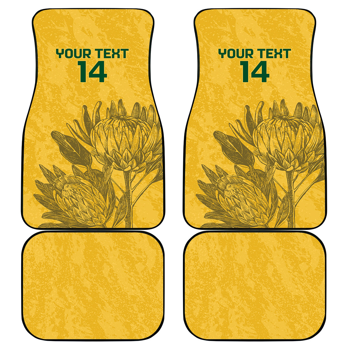 Custom South Africa Soccer Car Mats Go Banyana Banyana Proteas - Wonder Print Shop