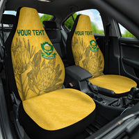 Custom South Africa Soccer Car Seat Cover Go Banyana Banyana Proteas - Wonder Print Shop