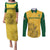 Custom South Africa Soccer Couples Matching Puletasi and Long Sleeve Button Shirt Go Banyana Banyana Proteas - Wonder Print Shop
