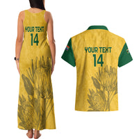Custom South Africa Soccer Couples Matching Tank Maxi Dress and Hawaiian Shirt Go Banyana Banyana Proteas - Wonder Print Shop