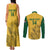 Custom South Africa Soccer Couples Matching Tank Maxi Dress and Long Sleeve Button Shirt Go Banyana Banyana Proteas - Wonder Print Shop