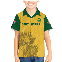 Custom South Africa Soccer Family Matching Mermaid Dress and Hawaiian Shirt Go Banyana Banyana Proteas - Wonder Print Shop