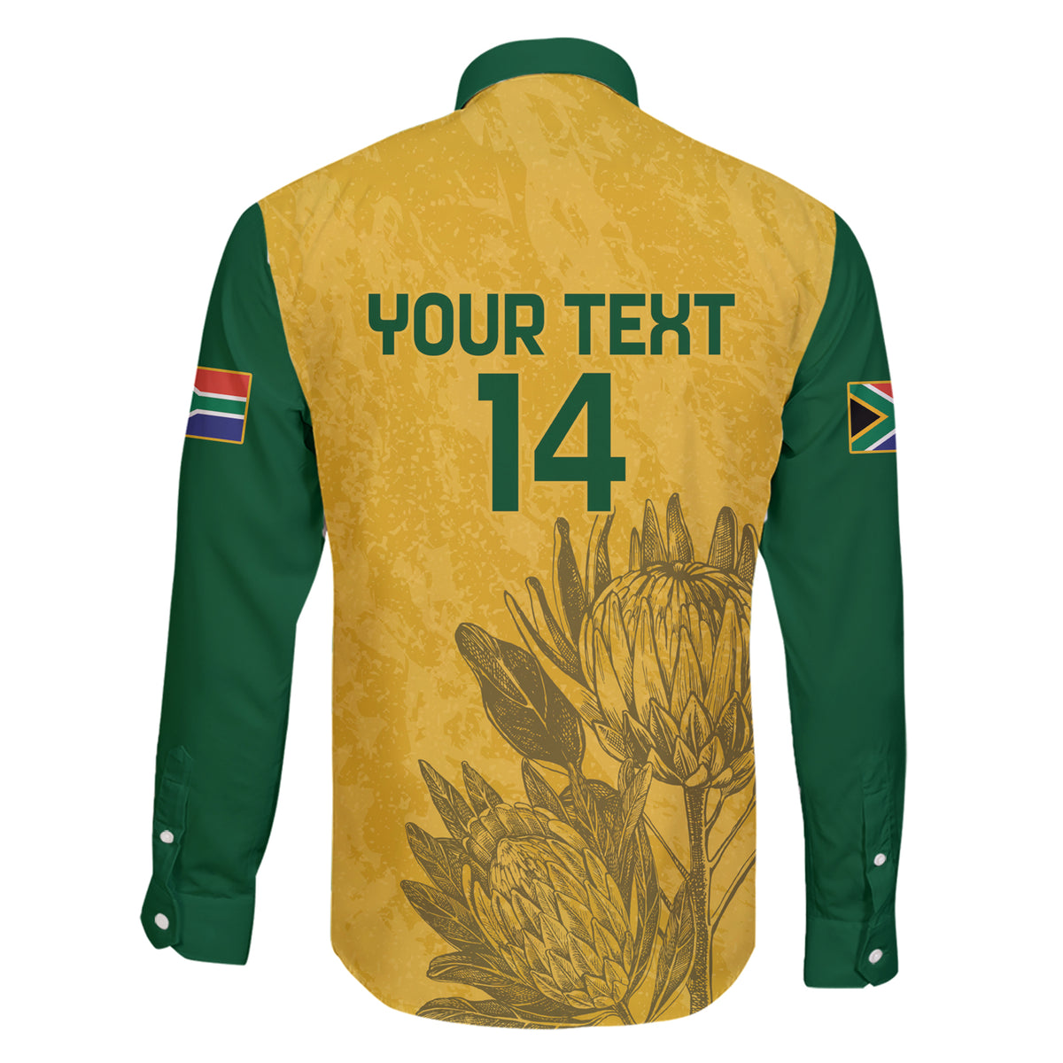 Custom South Africa Soccer Family Matching Short Sleeve Bodycon Dress and Hawaiian Shirt Go Banyana Banyana Proteas - Wonder Print Shop