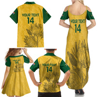 Custom South Africa Soccer Family Matching Summer Maxi Dress and Hawaiian Shirt Go Banyana Banyana Proteas - Wonder Print Shop
