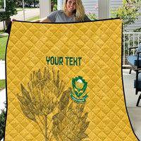 Custom South Africa Soccer Quilt Go Banyana Banyana Proteas - Wonder Print Shop