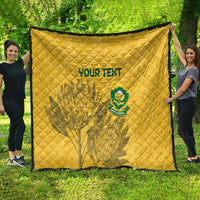 Custom South Africa Soccer Quilt Go Banyana Banyana Proteas - Wonder Print Shop