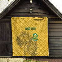 Custom South Africa Soccer Quilt Go Banyana Banyana Proteas - Wonder Print Shop