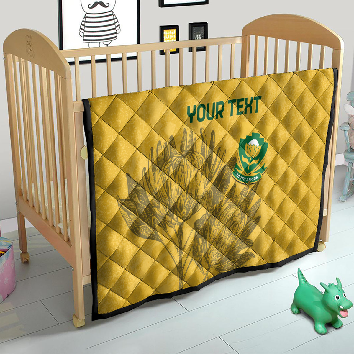 Custom South Africa Soccer Quilt Go Banyana Banyana Proteas - Wonder Print Shop