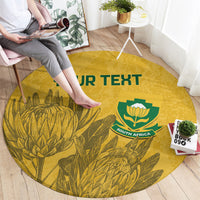 Custom South Africa Soccer Round Carpet Go Banyana Banyana Proteas