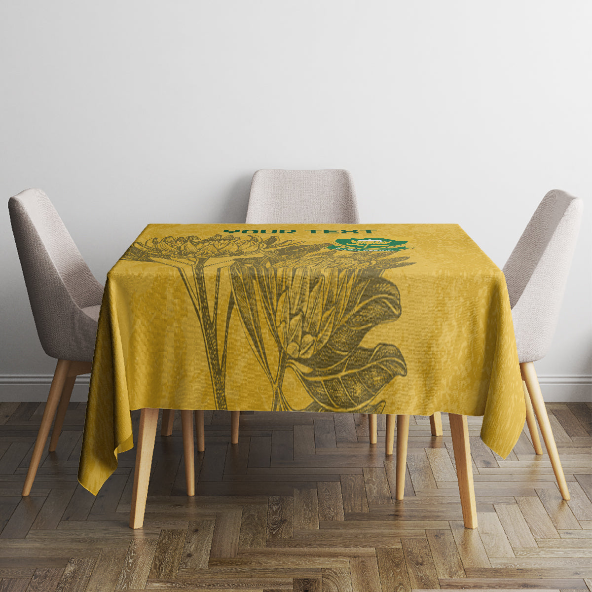 Custom South Africa Soccer Tablecloth Go Banyana Banyana Proteas - Wonder Print Shop