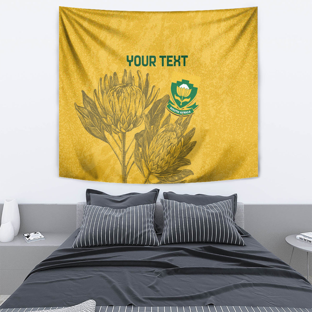 Custom South Africa Soccer Tapestry Go Banyana Banyana Proteas - Wonder Print Shop