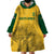 Custom South Africa Soccer Wearable Blanket Hoodie Go Banyana Banyana Proteas
