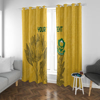 Custom South Africa Soccer Window Curtain Go Banyana Banyana Proteas - Wonder Print Shop