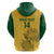 Custom South Africa Soccer Zip Hoodie Go Banyana Banyana Proteas - Wonder Print Shop