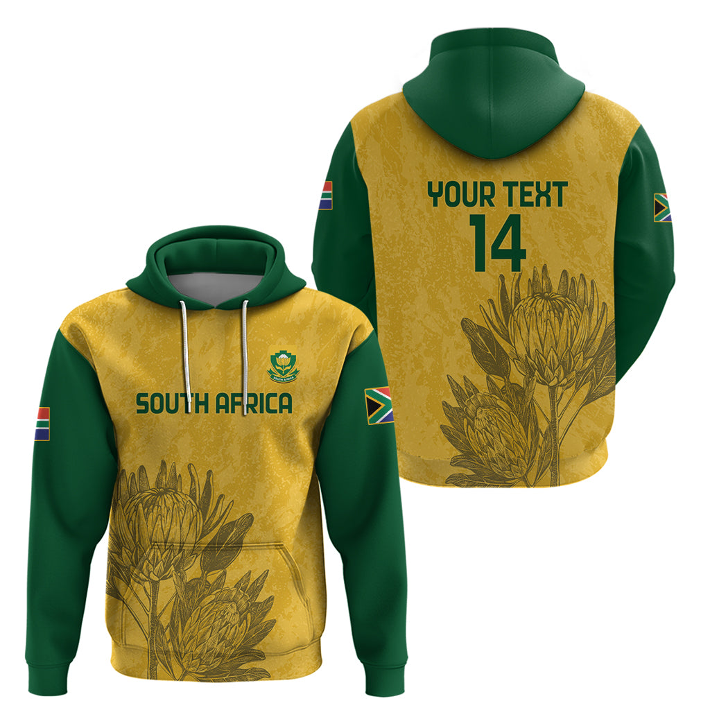 Custom South Africa Soccer Zip Hoodie Go Banyana Banyana Proteas - Wonder Print Shop