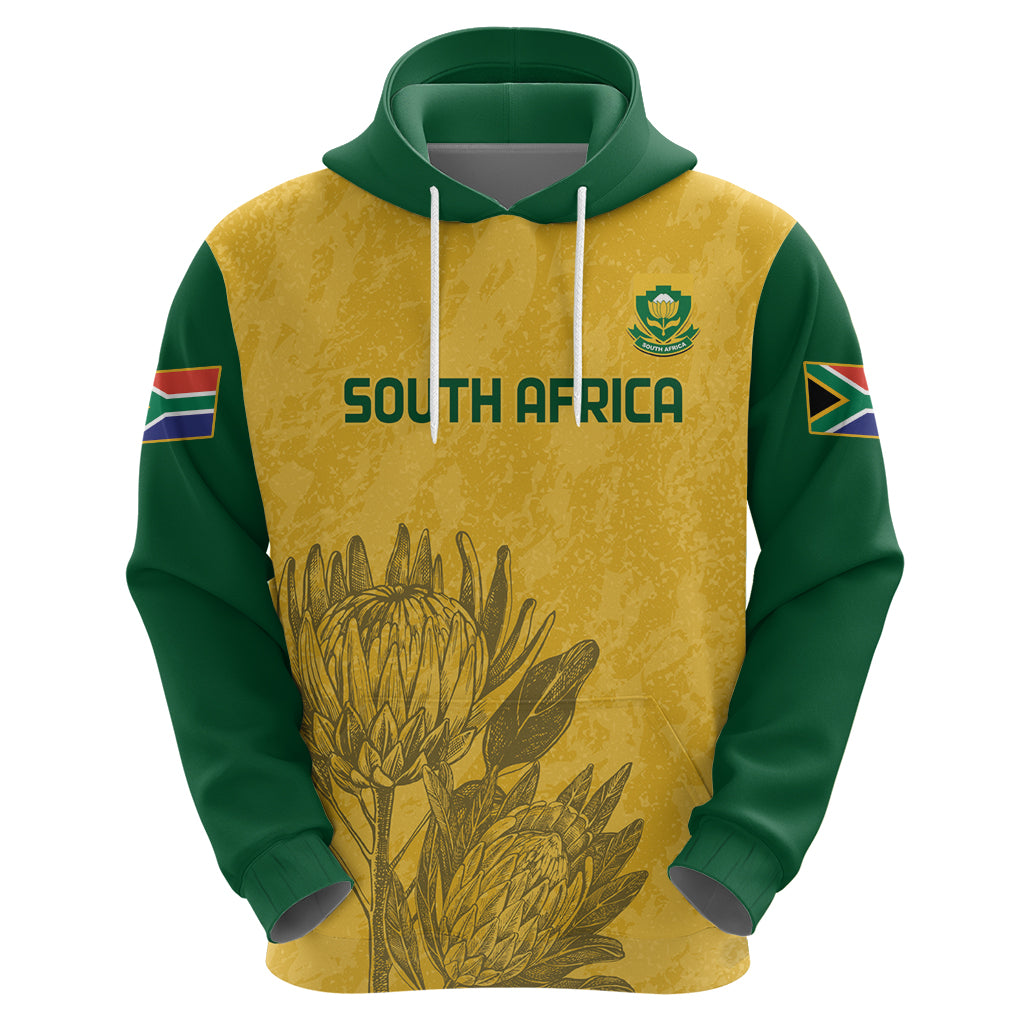 Custom South Africa Soccer Zip Hoodie Go Banyana Banyana Proteas - Wonder Print Shop