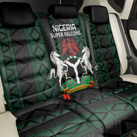 Nigeria Football Back Car Seat Cover Go Super Falcons African Pattern - Wonder Print Shop