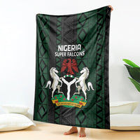 Custom Nigeria Football Blanket Go Super Falcons African Pattern