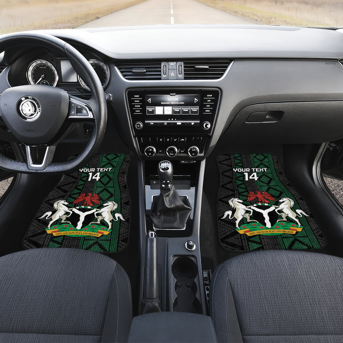 Nigeria Football Car Mats Go Super Falcons African Pattern - Wonder Print Shop