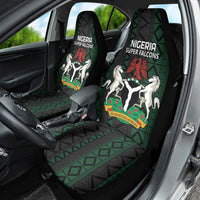 Nigeria Football Car Seat Cover Go Super Falcons African Pattern - Wonder Print Shop