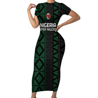 Custom Nigeria Football Family Matching Short Sleeve Bodycon Dress and Hawaiian Shirt Go Super Falcons African Pattern - Wonder Print Shop