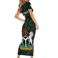 Custom Nigeria Football Family Matching Short Sleeve Bodycon Dress and Hawaiian Shirt Go Super Falcons African Pattern - Wonder Print Shop