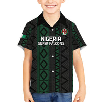 Custom Nigeria Football Family Matching Short Sleeve Bodycon Dress and Hawaiian Shirt Go Super Falcons African Pattern - Wonder Print Shop