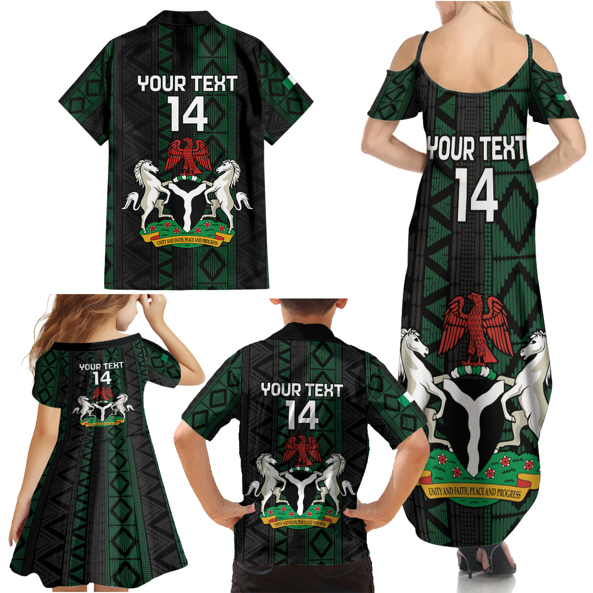 Custom Nigeria Football Family Matching Summer Maxi Dress and Hawaiian Shirt Go Super Falcons African Pattern - Wonder Print Shop