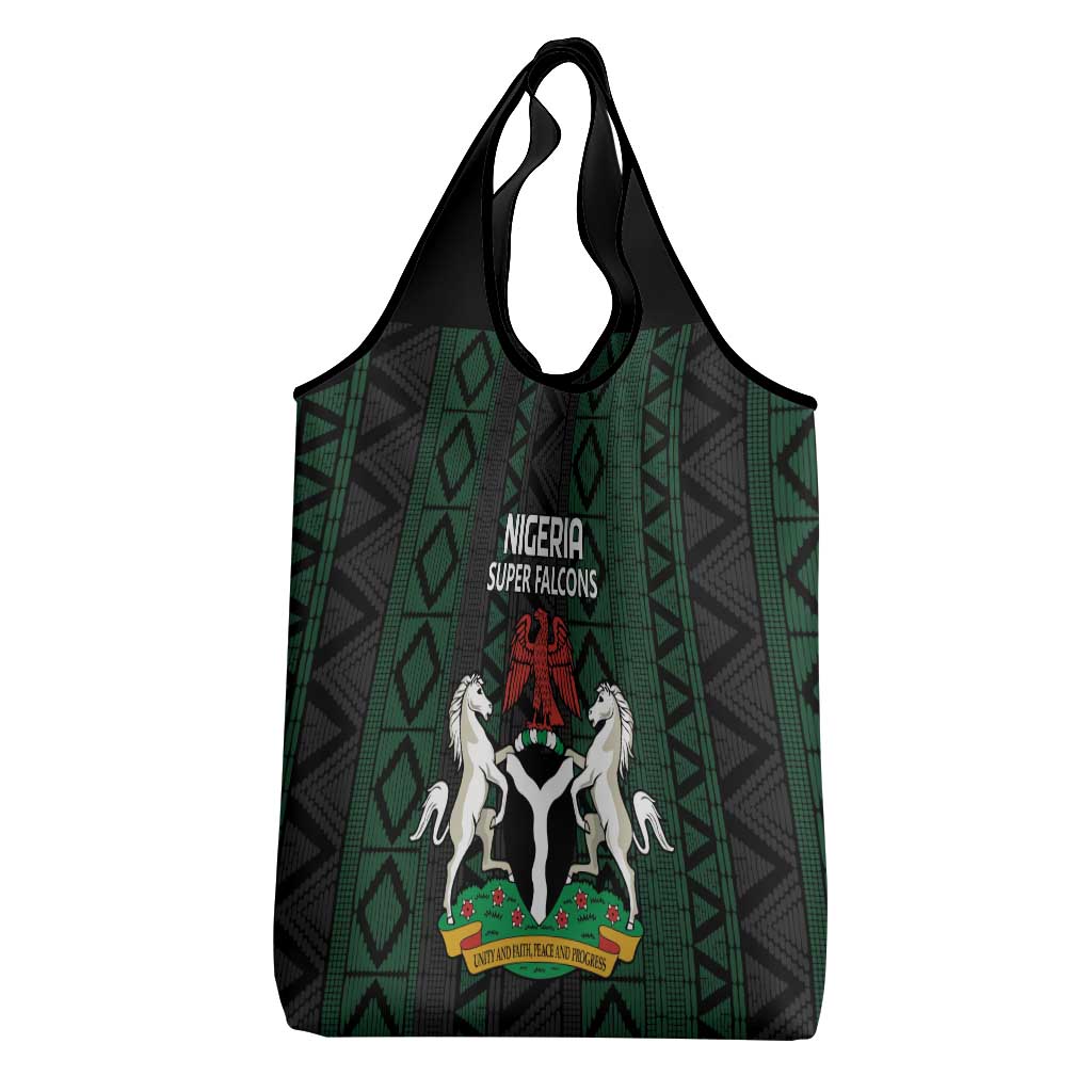 Nigeria Football Grocery Bag Go Super Falcons African Pattern
