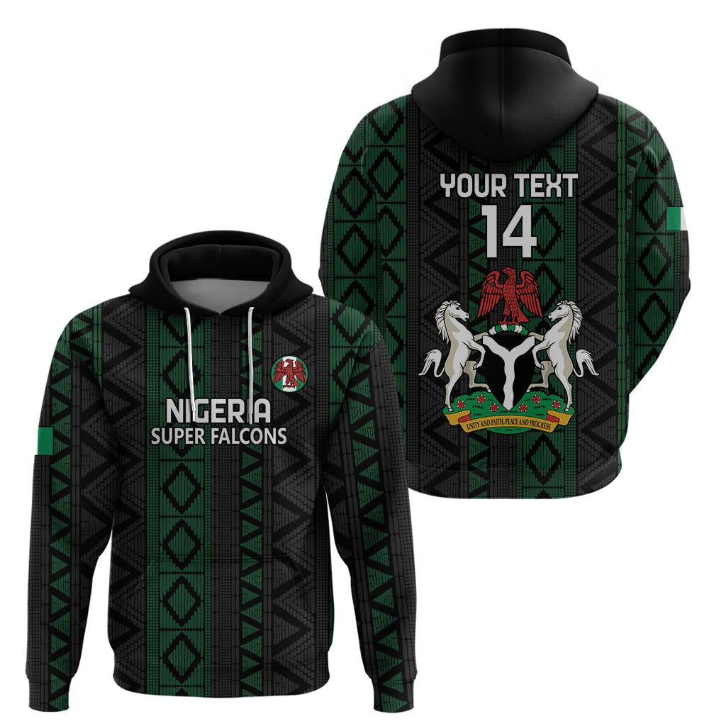 Custom Nigeria Football Hoodie Go Super Falcons African Pattern - Wonder Print Shop