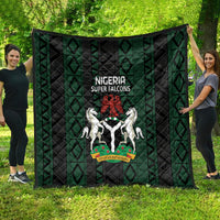 Nigeria Football Quilt Go Super Falcons African Pattern - Wonder Print Shop