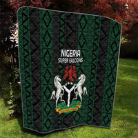 Nigeria Football Quilt Go Super Falcons African Pattern - Wonder Print Shop