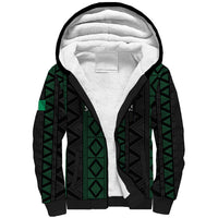 Custom Nigeria Football Sherpa Hoodie Go Super Falcons African Pattern - Wonder Print Shop