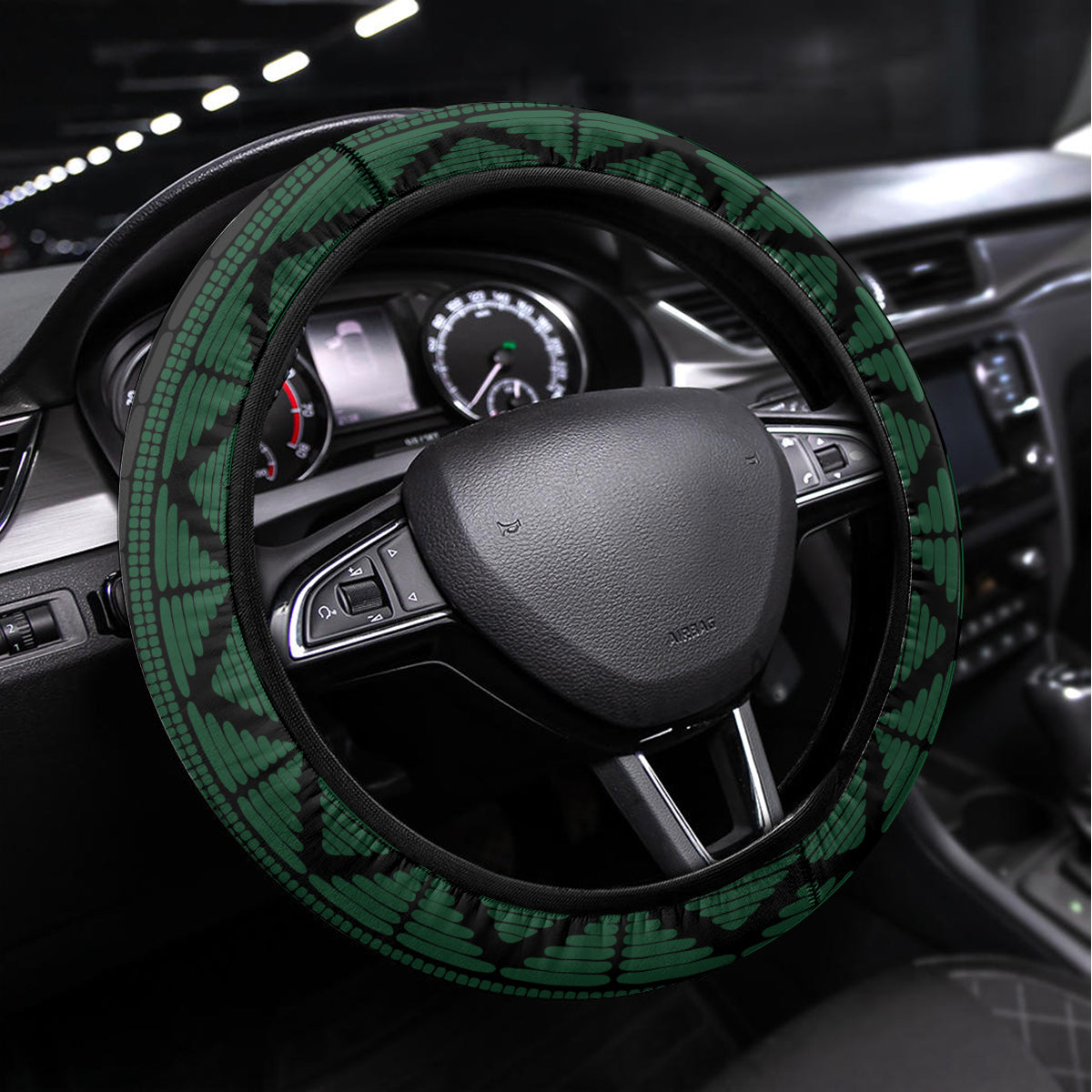 Custom Nigeria Football Steering Wheel Cover Go Super Falcons African Pattern