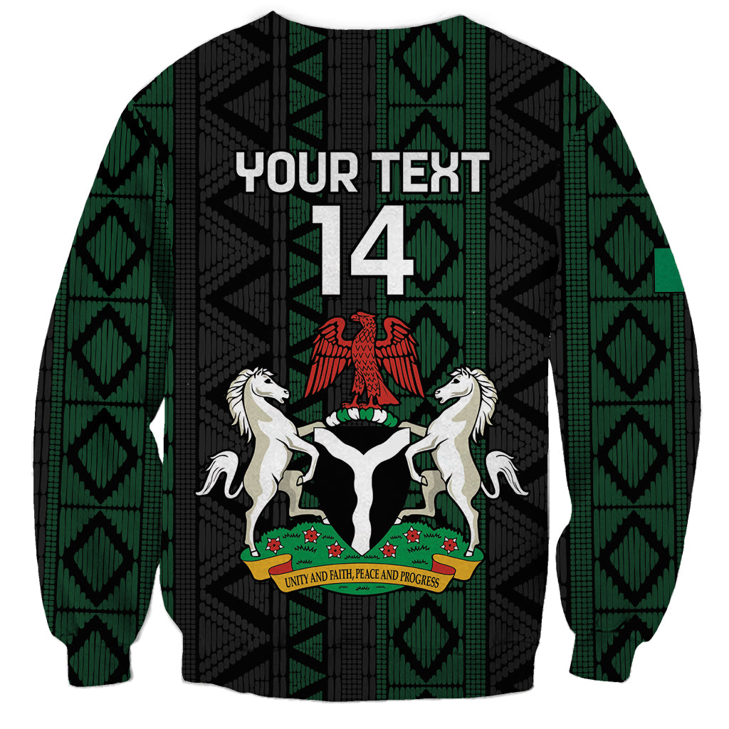 Custom Nigeria Football Sweatshirt Go Super Falcons African Pattern - Wonder Print Shop