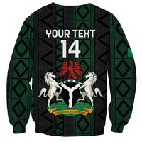 Custom Nigeria Football Sweatshirt Go Super Falcons African Pattern - Wonder Print Shop