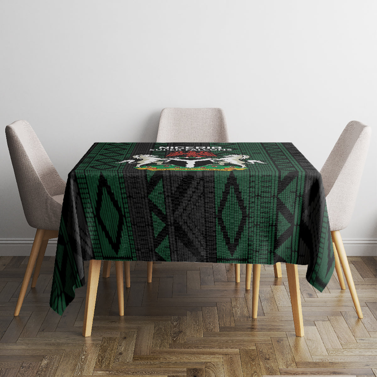 Nigeria Football Tablecloth Go Super Falcons African Pattern - Wonder Print Shop