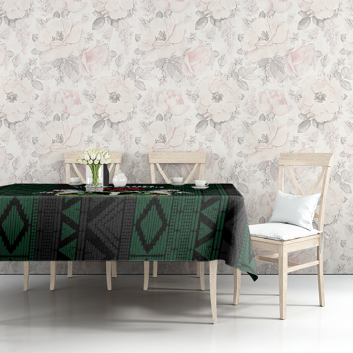 Nigeria Football Tablecloth Go Super Falcons African Pattern - Wonder Print Shop