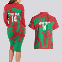 La Tunas 2025 Baseball Custom Couples Matching Long Sleeve Bodycon Dress and Hawaiian Shirt Cuba Go Champions